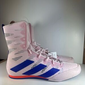 Adidas Box Hog 4 Pink and Blue High-Top Men’s Size 10.5 Boxing Sneakers